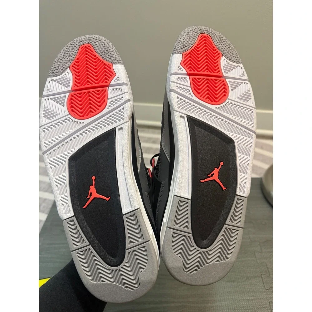 Jordan 4 Retro Infrared Dark Grey Black Cement Mens Size 13 DH6927-061